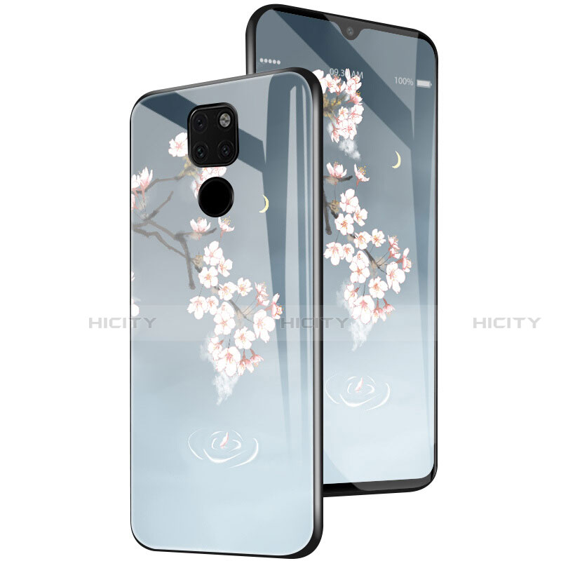 Handyhülle Silikon Hülle Rahmen Schutzhülle Spiegel Blumen für Huawei Mate 20