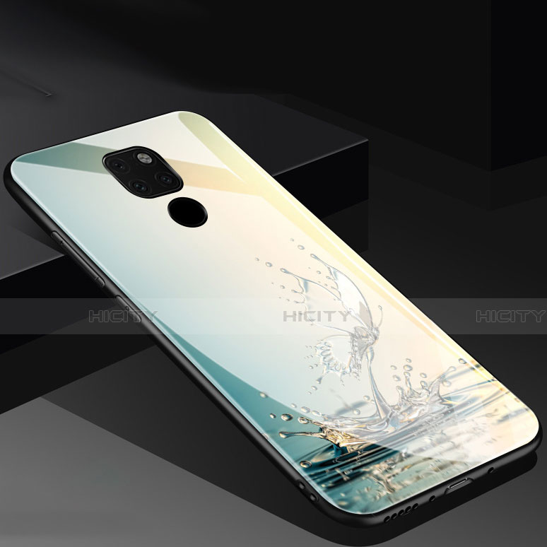 Handyhülle Silikon Hülle Rahmen Schutzhülle Spiegel Blumen für Huawei Mate 20 Gelb