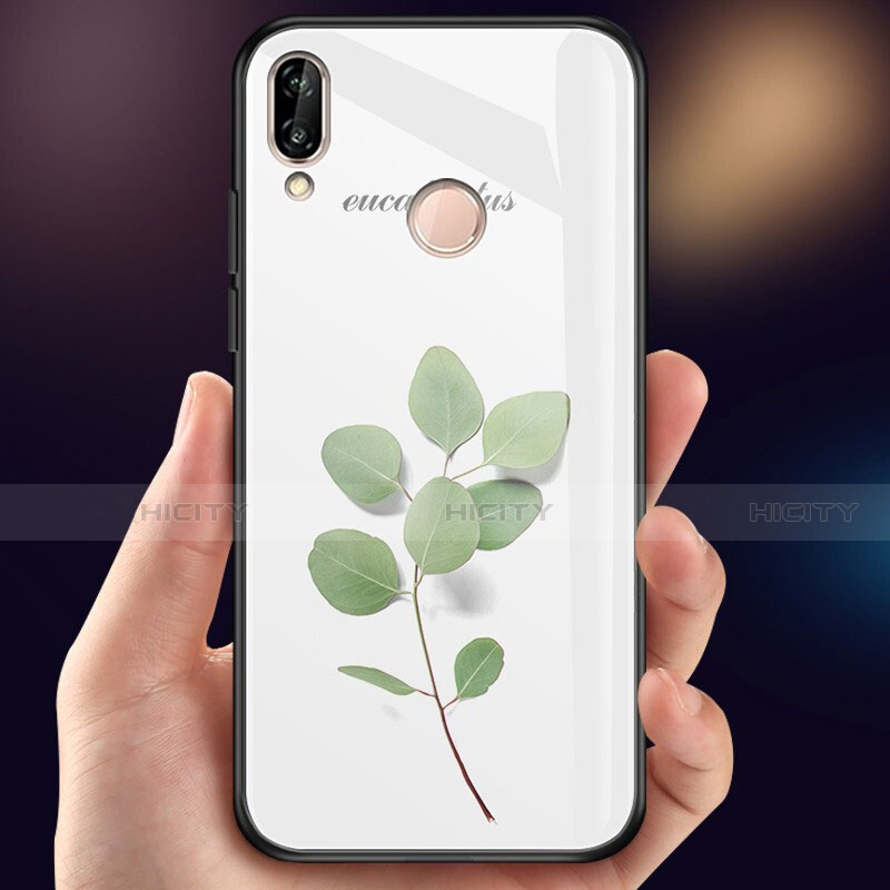 Handyhülle Silikon Hülle Rahmen Schutzhülle Spiegel Blumen für Huawei Nova 3e