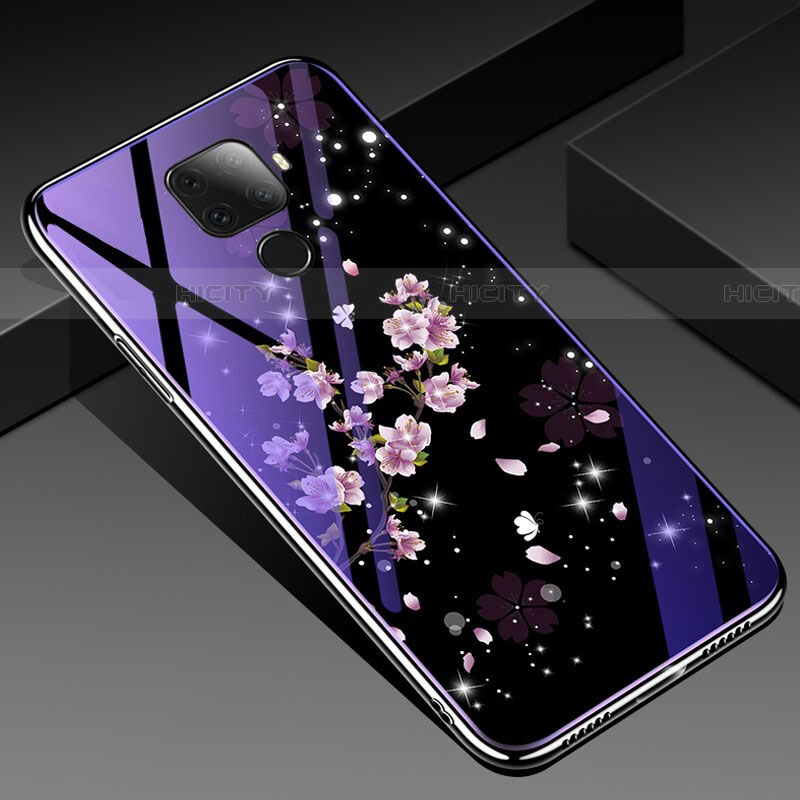 Handyhülle Silikon Hülle Rahmen Schutzhülle Spiegel Blumen für Huawei Nova 5i Pro Plusfarbig