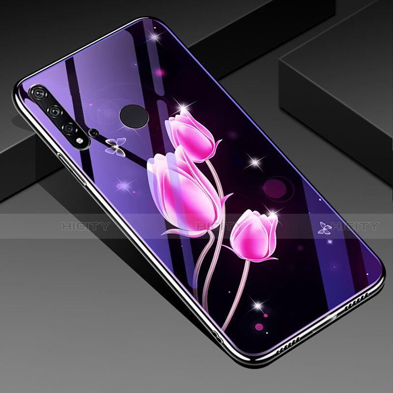 Handyhülle Silikon Hülle Rahmen Schutzhülle Spiegel Blumen für Huawei Nova 5i Rosa Plus