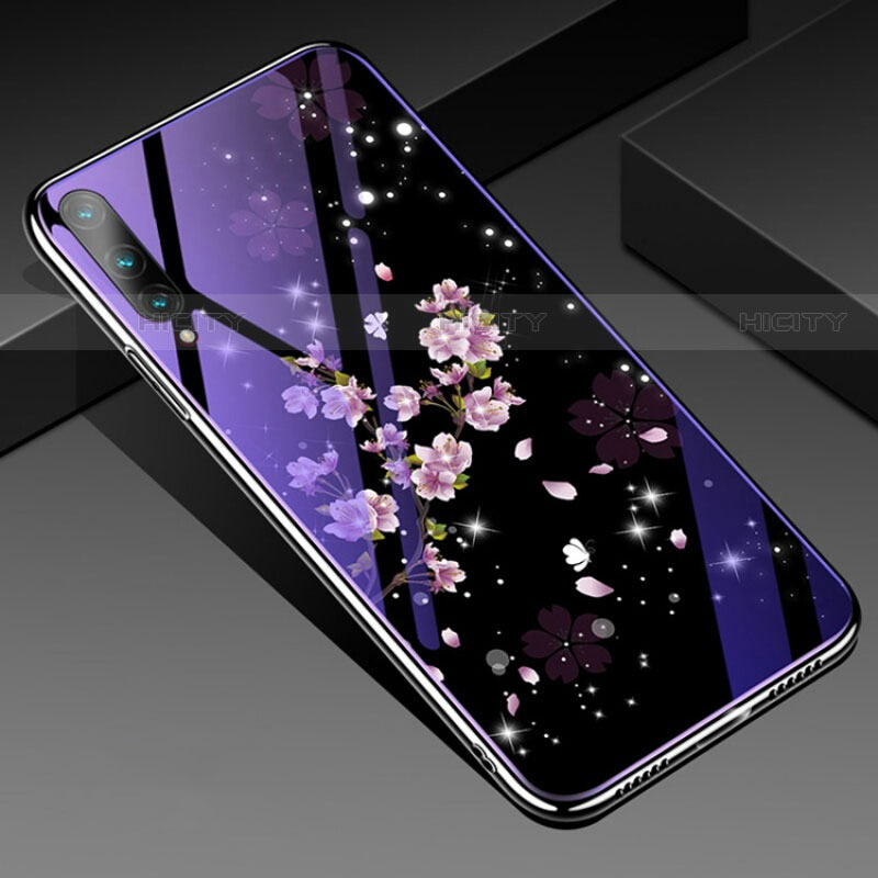 Handyhülle Silikon Hülle Rahmen Schutzhülle Spiegel Blumen für Huawei P Smart Pro (2019) Plusfarbig Plus