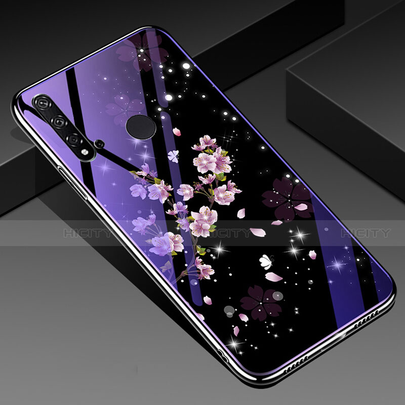 Handyhülle Silikon Hülle Rahmen Schutzhülle Spiegel Blumen für Huawei P20 Lite (2019) Plusfarbig Plus