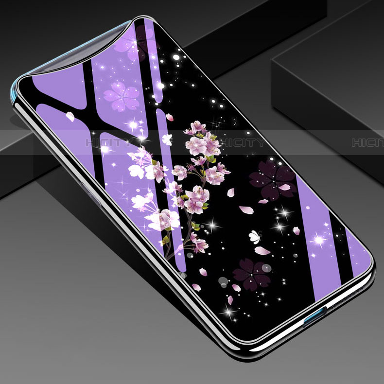 Handyhülle Silikon Hülle Rahmen Schutzhülle Spiegel Blumen für Oppo Find X Super Flash Edition