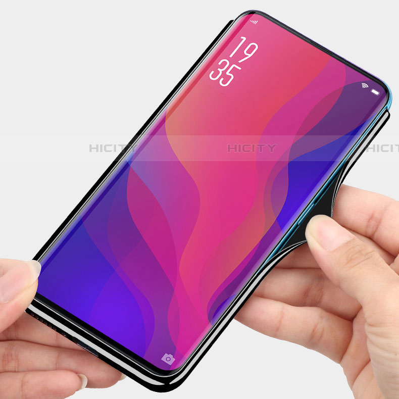 Handyhülle Silikon Hülle Rahmen Schutzhülle Spiegel Blumen für Oppo Find X Super Flash Edition