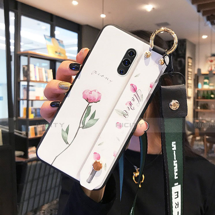 Handyhülle Silikon Hülle Rahmen Schutzhülle Spiegel Blumen für Oppo K3 Weiß