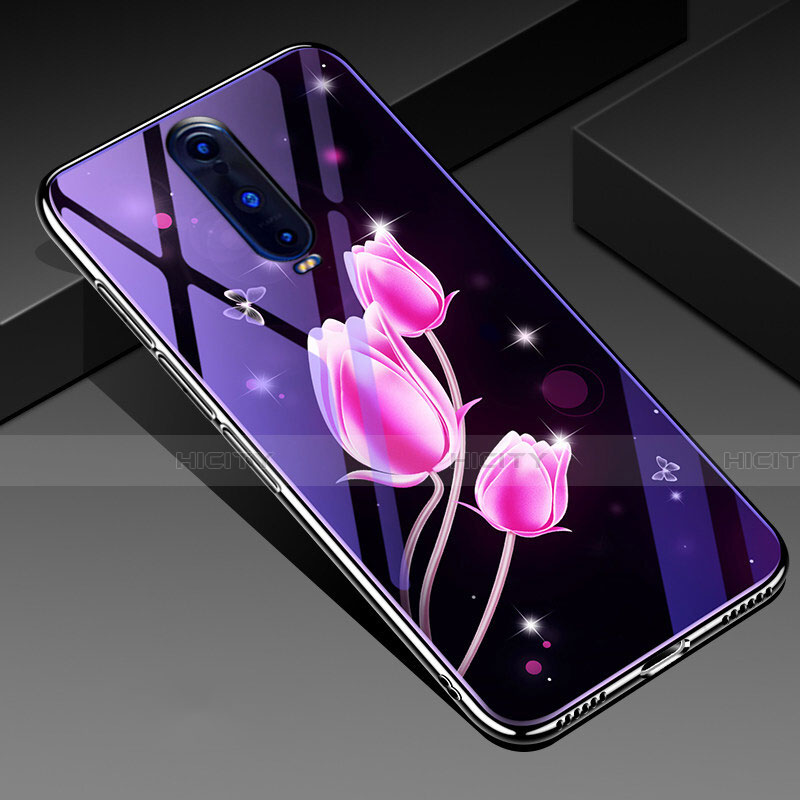 Handyhülle Silikon Hülle Rahmen Schutzhülle Spiegel Blumen für Oppo R17 Pro groß