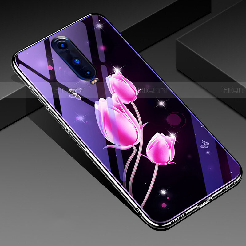 Handyhülle Silikon Hülle Rahmen Schutzhülle Spiegel Blumen für Oppo RX17 Pro