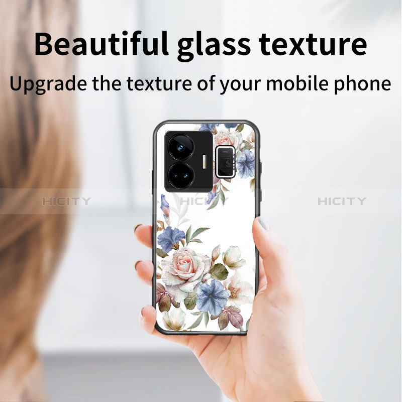 Handyhülle Silikon Hülle Rahmen Schutzhülle Spiegel Blumen für Realme GT Neo5 240W 5G groß