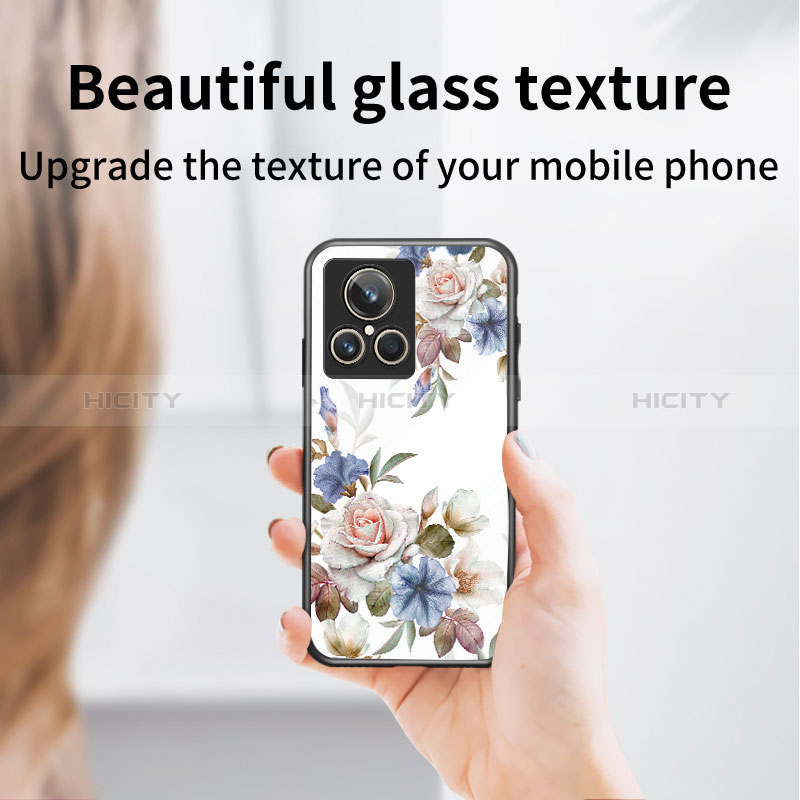 Handyhülle Silikon Hülle Rahmen Schutzhülle Spiegel Blumen für Realme GT2 Master Explorer groß