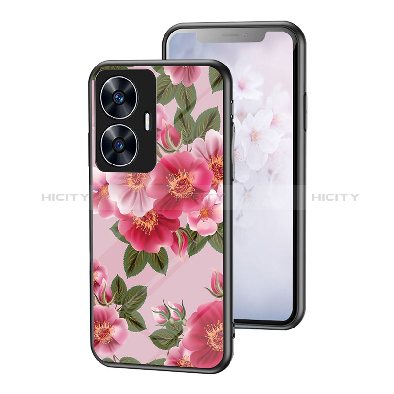 Handyhülle Silikon Hülle Rahmen Schutzhülle Spiegel Blumen für Realme Narzo N55