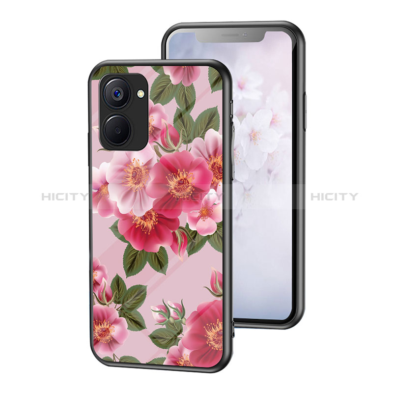 Handyhülle Silikon Hülle Rahmen Schutzhülle Spiegel Blumen für Realme V20 5G