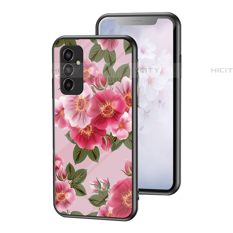 Handyhülle Silikon Hülle Rahmen Schutzhülle Spiegel Blumen für Samsung Galaxy M13 4G