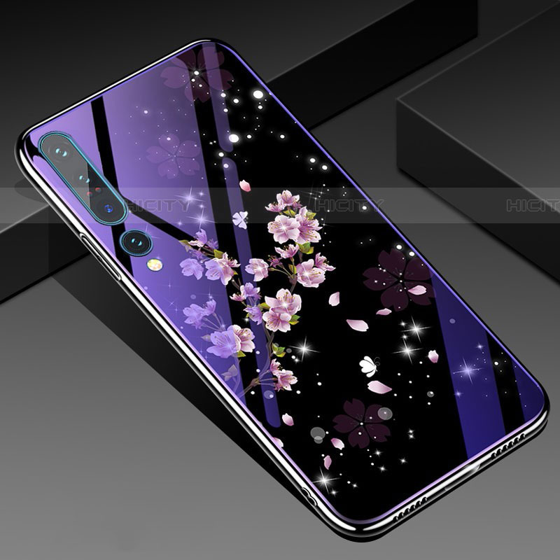 Handyhülle Silikon Hülle Rahmen Schutzhülle Spiegel Blumen für Xiaomi Mi 10 Pro