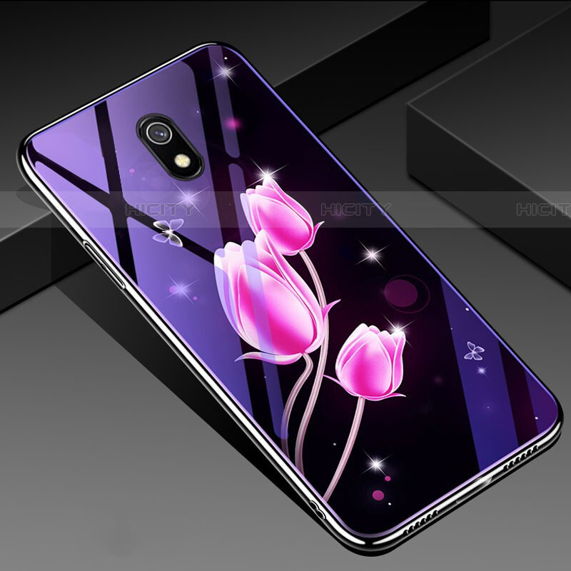 Handyhülle Silikon Hülle Rahmen Schutzhülle Spiegel Blumen für Xiaomi Redmi 8A