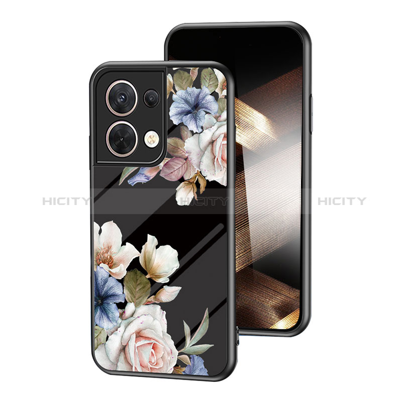 Handyhülle Silikon Hülle Rahmen Schutzhülle Spiegel Blumen für Xiaomi Redmi Note 13 5G groß