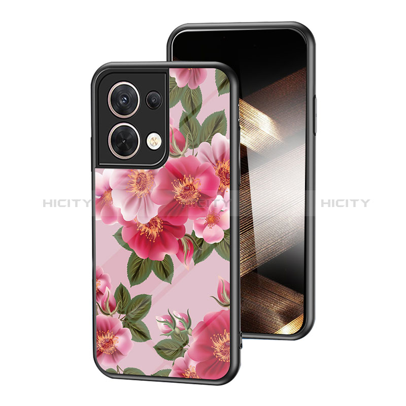 Handyhülle Silikon Hülle Rahmen Schutzhülle Spiegel Blumen für Xiaomi Redmi Note 13 5G groß