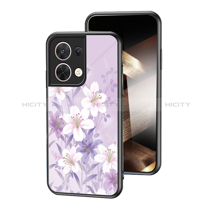 Handyhülle Silikon Hülle Rahmen Schutzhülle Spiegel Blumen für Xiaomi Redmi Note 13 Pro 5G groß