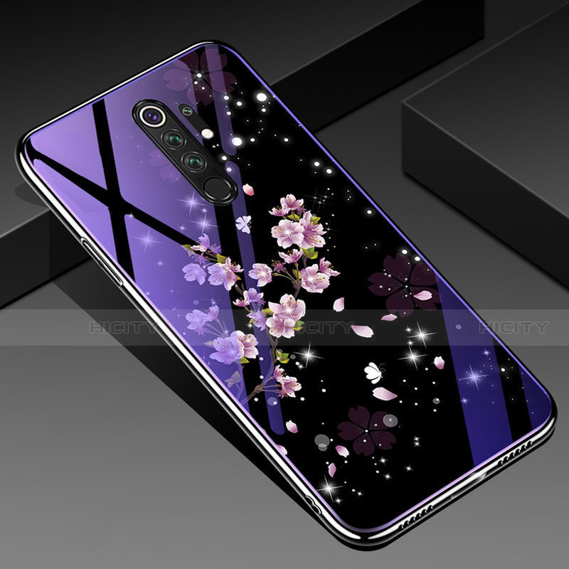 Handyhülle Silikon Hülle Rahmen Schutzhülle Spiegel Blumen K01 für Xiaomi Redmi Note 8 Pro