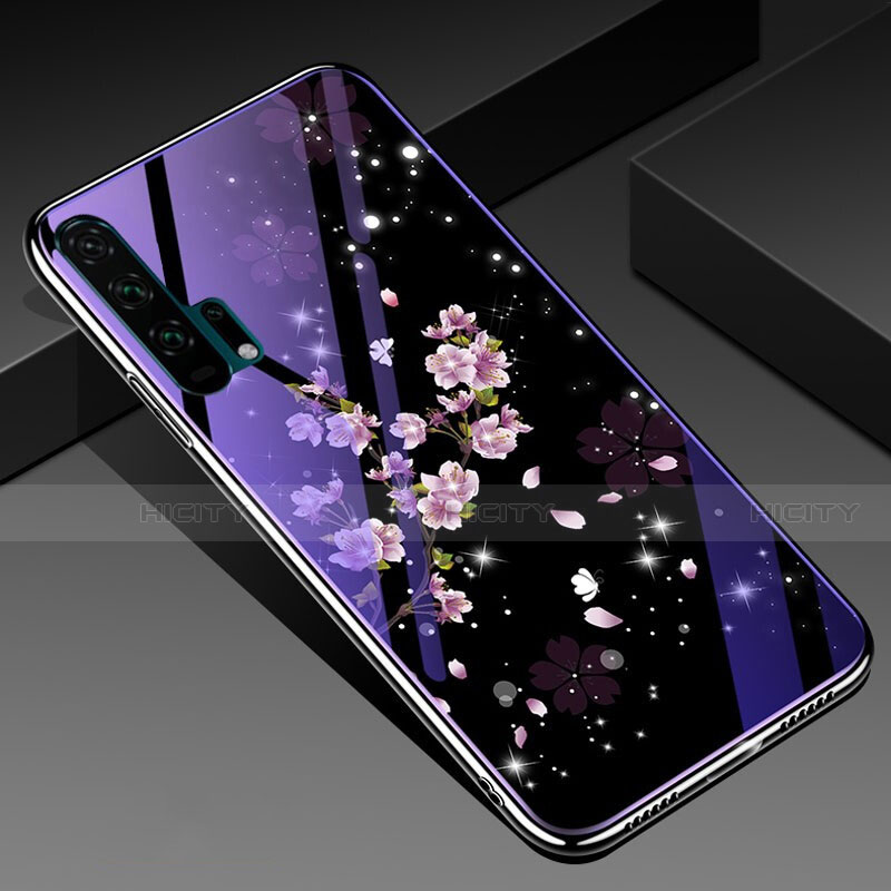 Handyhülle Silikon Hülle Rahmen Schutzhülle Spiegel Blumen K02 für Huawei Honor 20 Pro