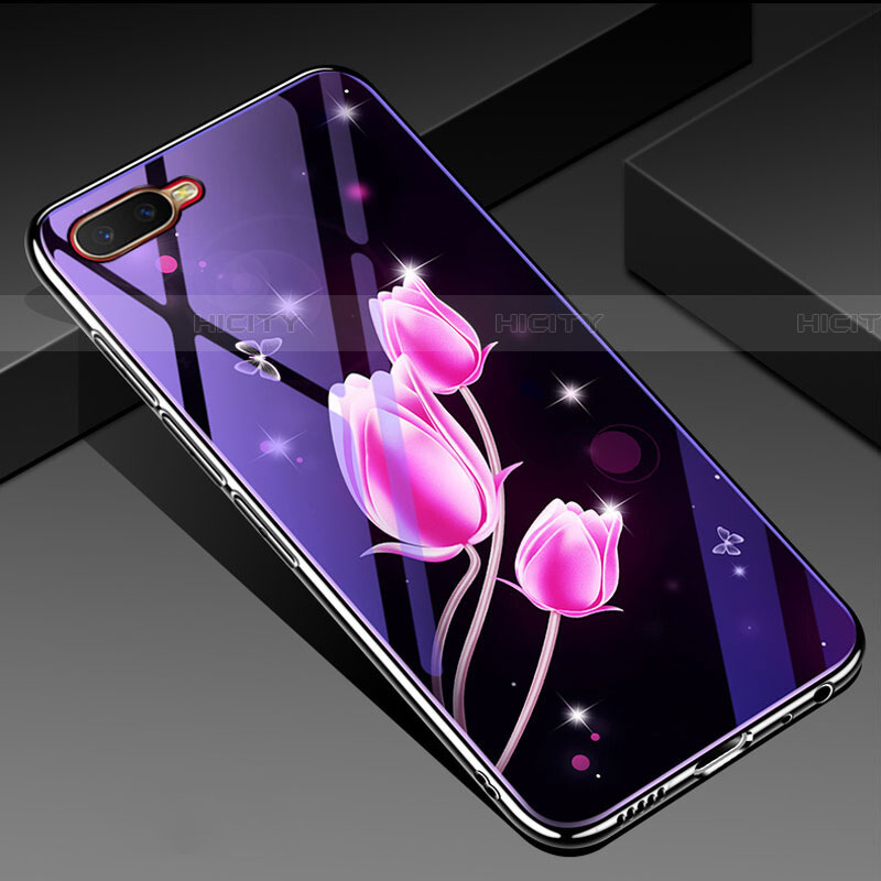 Handyhülle Silikon Hülle Rahmen Schutzhülle Spiegel Blumen M04 für Oppo RX17 Neo