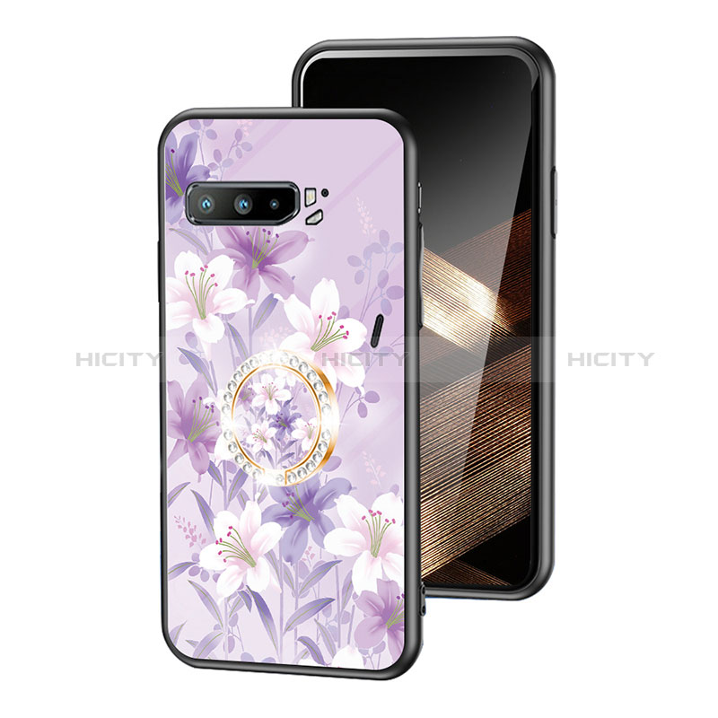 Handyhülle Silikon Hülle Rahmen Schutzhülle Spiegel Blumen S01 für Asus ROG Phone 3