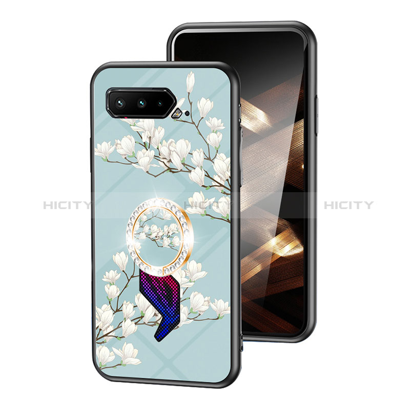 Handyhülle Silikon Hülle Rahmen Schutzhülle Spiegel Blumen S01 für Asus ROG Phone 5 Pro