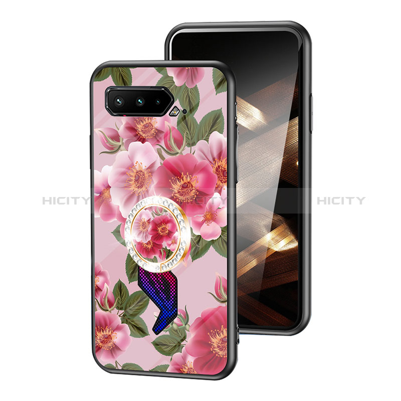 Handyhülle Silikon Hülle Rahmen Schutzhülle Spiegel Blumen S01 für Asus ROG Phone 5 Pro