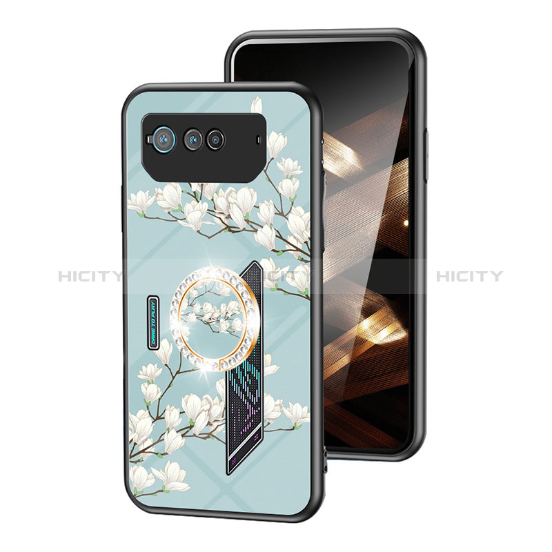 Handyhülle Silikon Hülle Rahmen Schutzhülle Spiegel Blumen S01 für Asus ROG Phone 6