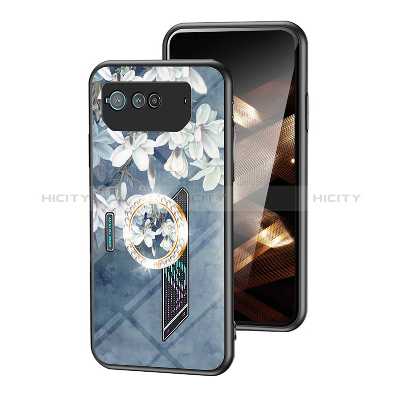 Handyhülle Silikon Hülle Rahmen Schutzhülle Spiegel Blumen S01 für Asus ROG Phone 6