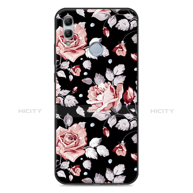 Handyhülle Silikon Hülle Rahmen Schutzhülle Spiegel Blumen S01 für Huawei Honor 10 Lite Rosa