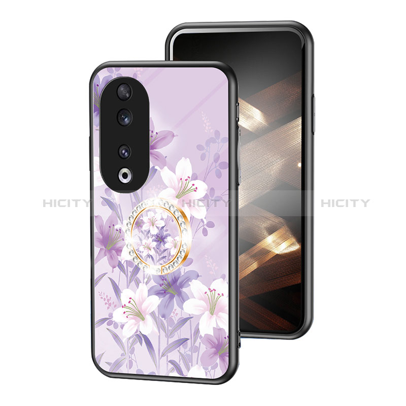 Handyhülle Silikon Hülle Rahmen Schutzhülle Spiegel Blumen S01 für Huawei Honor 90 5G groß