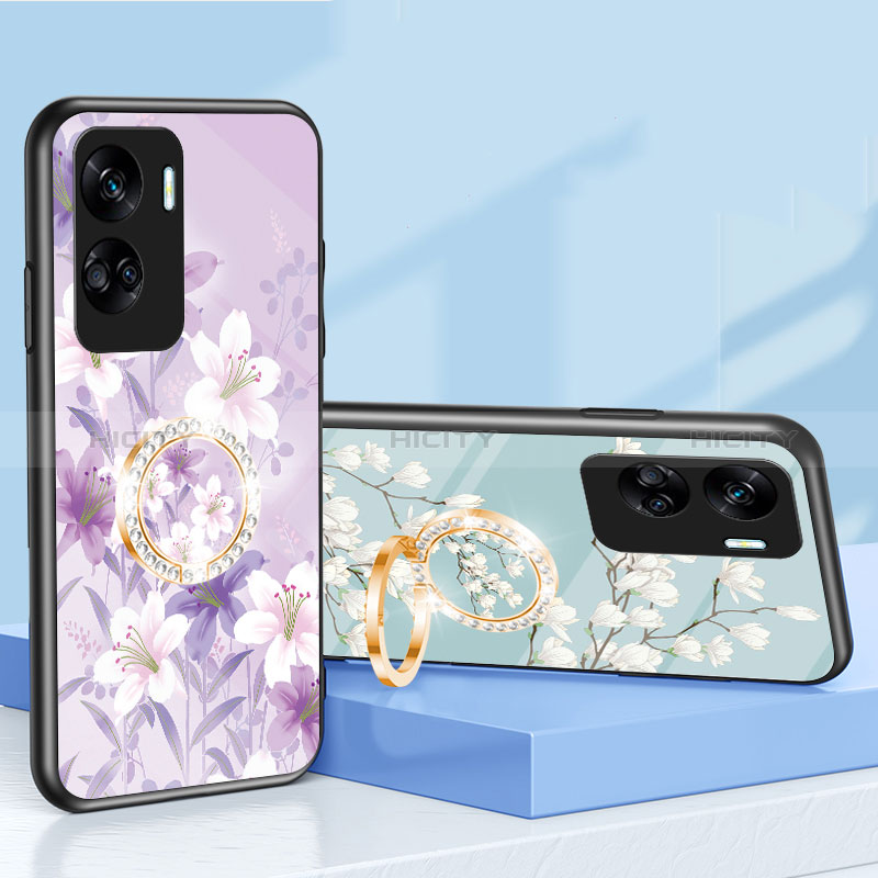 Handyhülle Silikon Hülle Rahmen Schutzhülle Spiegel Blumen S01 für Huawei Honor 90 Lite 5G groß