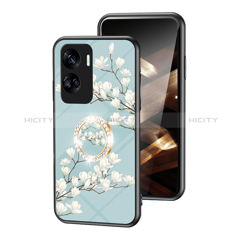 Handyhülle Silikon Hülle Rahmen Schutzhülle Spiegel Blumen S01 für Huawei Honor 90 Lite 5G groß