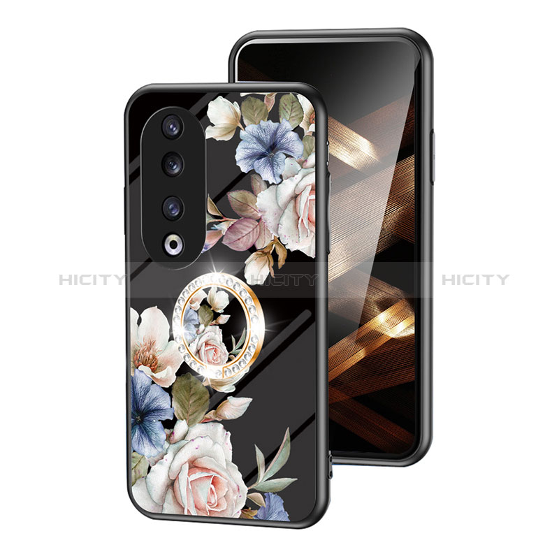 Handyhülle Silikon Hülle Rahmen Schutzhülle Spiegel Blumen S01 für Huawei Honor 90 Pro 5G