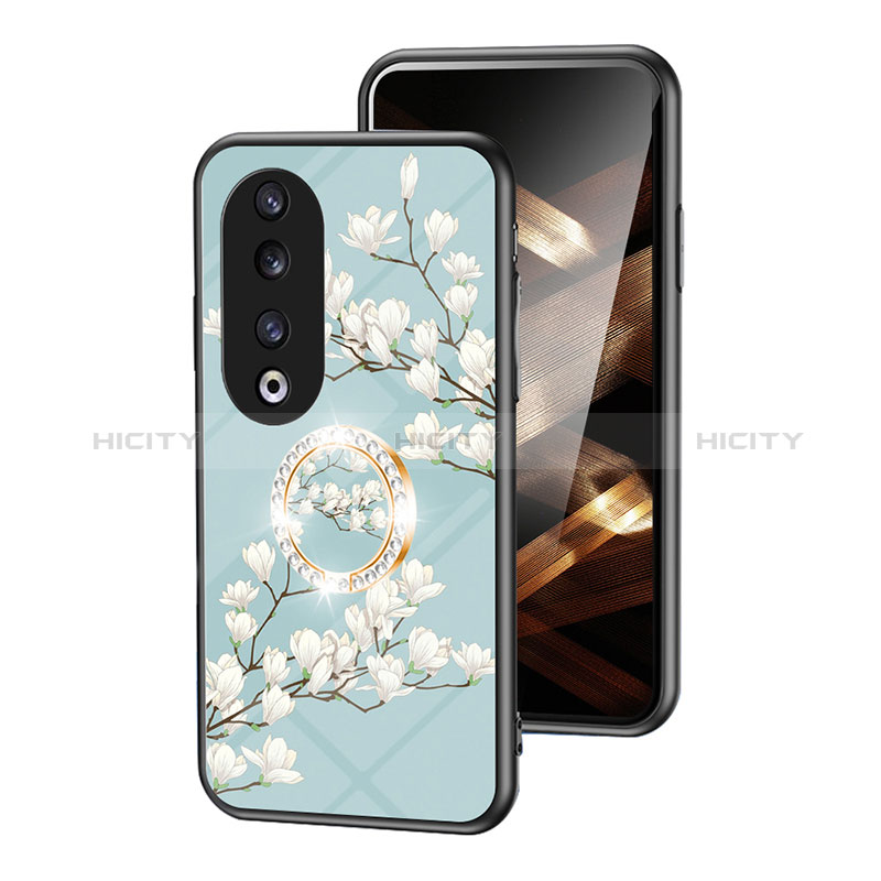 Handyhülle Silikon Hülle Rahmen Schutzhülle Spiegel Blumen S01 für Huawei Honor 90 Pro 5G