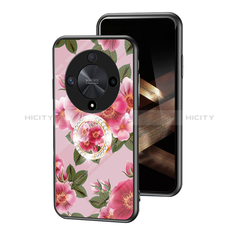 Handyhülle Silikon Hülle Rahmen Schutzhülle Spiegel Blumen S01 für Huawei Honor Magic6 Lite 5G groß