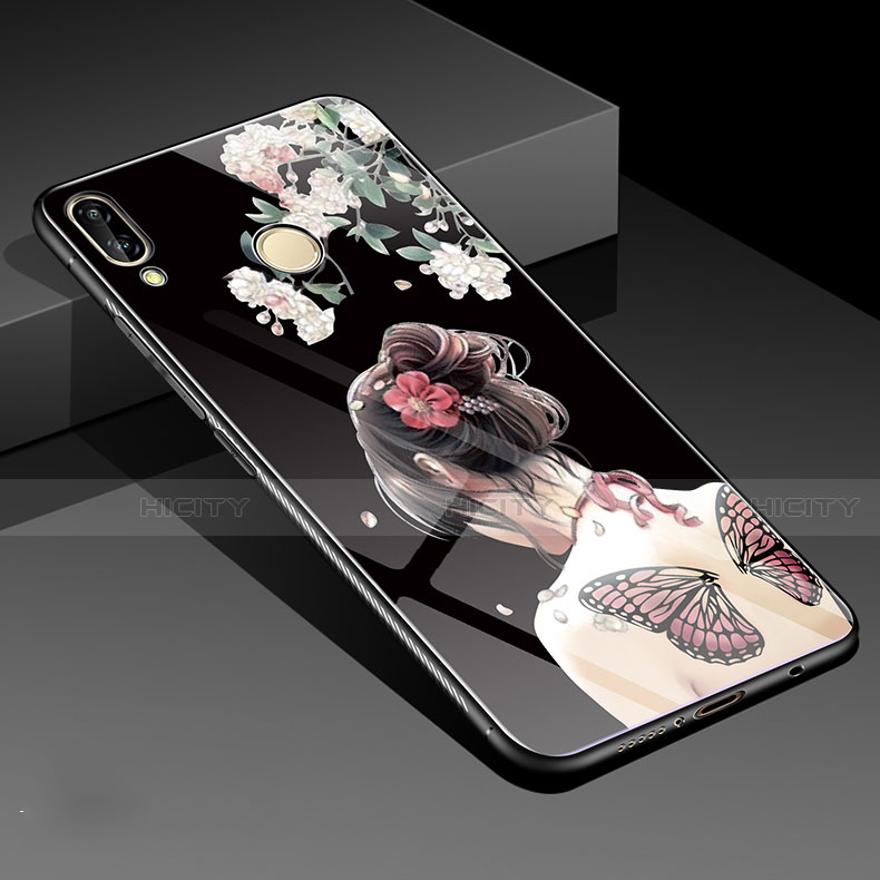 Handyhülle Silikon Hülle Rahmen Schutzhülle Spiegel Blumen S01 für Huawei P20 Lite