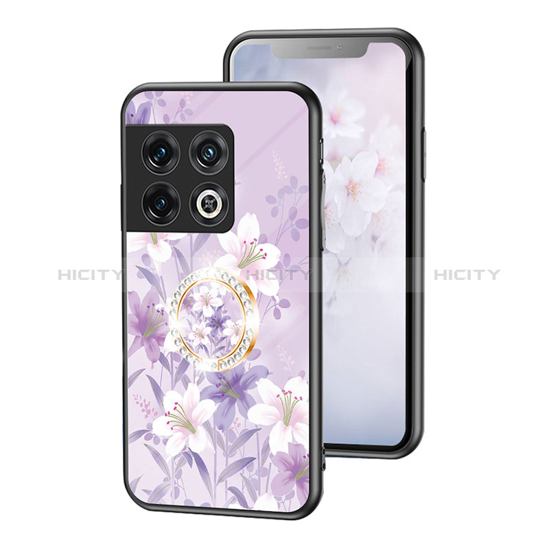 Handyhülle Silikon Hülle Rahmen Schutzhülle Spiegel Blumen S01 für OnePlus 10 Pro 5G groß