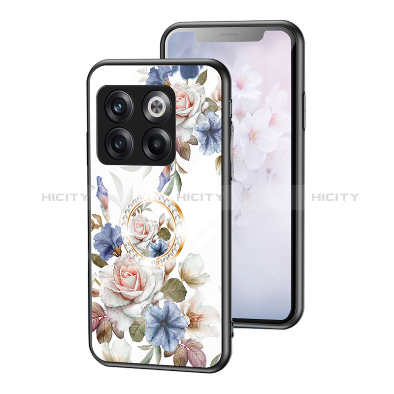 Handyhülle Silikon Hülle Rahmen Schutzhülle Spiegel Blumen S01 für OnePlus 10T 5G