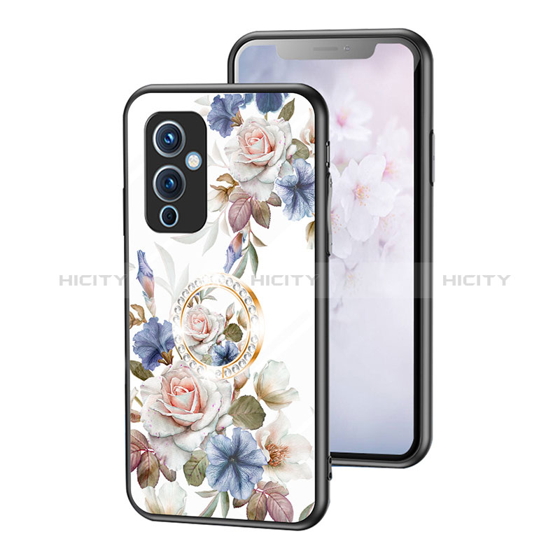 Handyhülle Silikon Hülle Rahmen Schutzhülle Spiegel Blumen S01 für OnePlus 9 5G