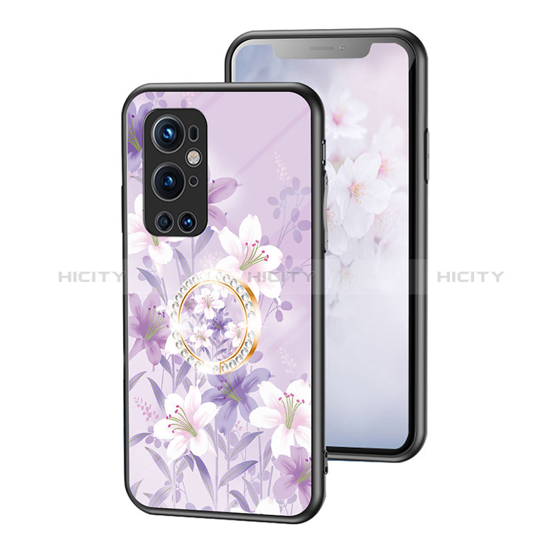 Handyhülle Silikon Hülle Rahmen Schutzhülle Spiegel Blumen S01 für OnePlus 9 Pro 5G groß