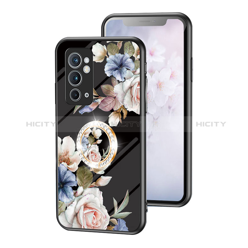 Handyhülle Silikon Hülle Rahmen Schutzhülle Spiegel Blumen S01 für OnePlus 9RT 5G groß