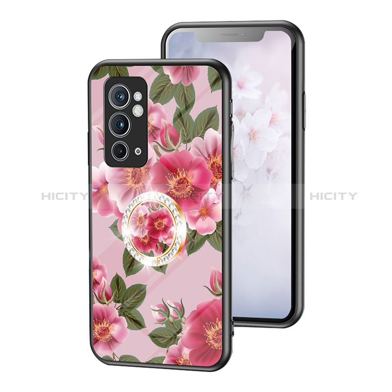 Handyhülle Silikon Hülle Rahmen Schutzhülle Spiegel Blumen S01 für OnePlus 9RT 5G groß