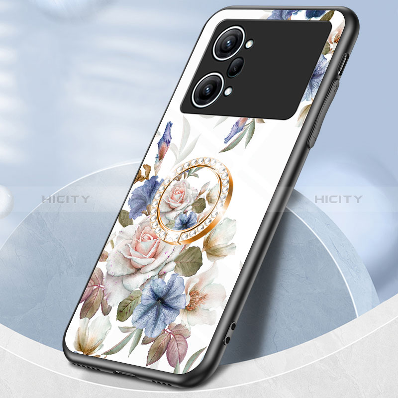 Handyhülle Silikon Hülle Rahmen Schutzhülle Spiegel Blumen S01 für Oppo K10 Pro 5G groß