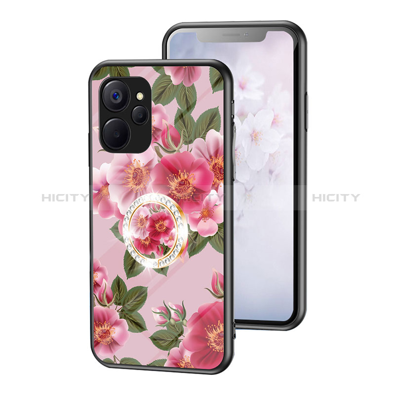 Handyhülle Silikon Hülle Rahmen Schutzhülle Spiegel Blumen S01 für Realme 10 5G groß