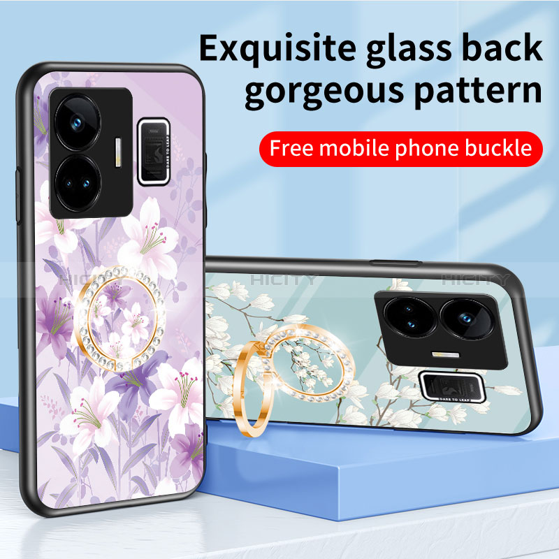 Handyhülle Silikon Hülle Rahmen Schutzhülle Spiegel Blumen S01 für Realme GT Neo6 5G