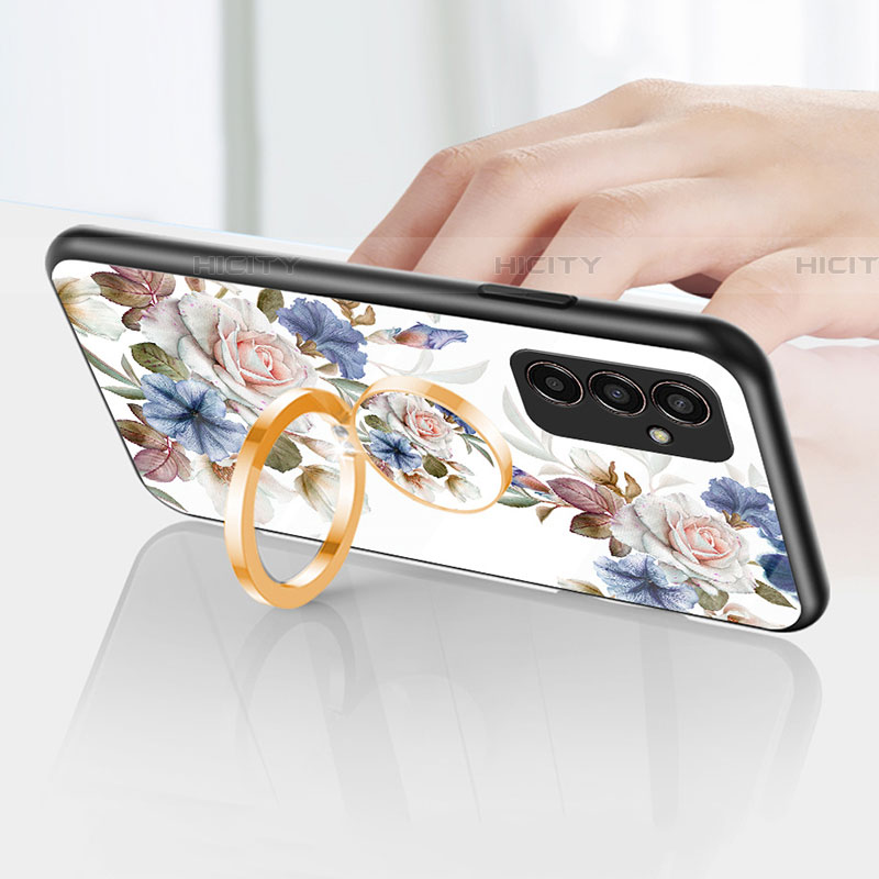 Handyhülle Silikon Hülle Rahmen Schutzhülle Spiegel Blumen S01 für Samsung Galaxy F13 4G