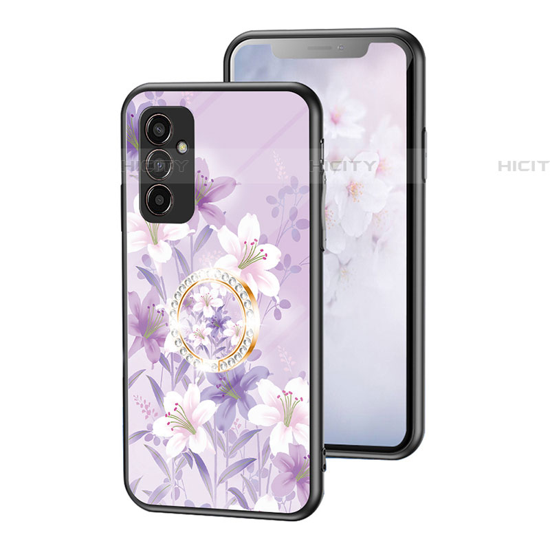 Handyhülle Silikon Hülle Rahmen Schutzhülle Spiegel Blumen S01 für Samsung Galaxy F13 4G groß