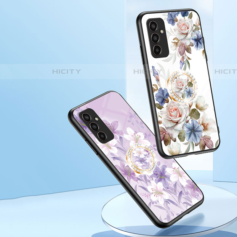 Handyhülle Silikon Hülle Rahmen Schutzhülle Spiegel Blumen S01 für Samsung Galaxy F13 4G groß